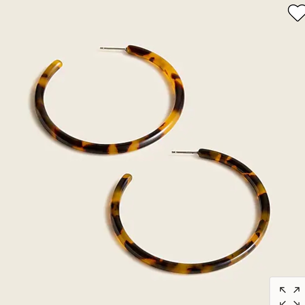 J Crew Tortoise and Gray Hoops Set